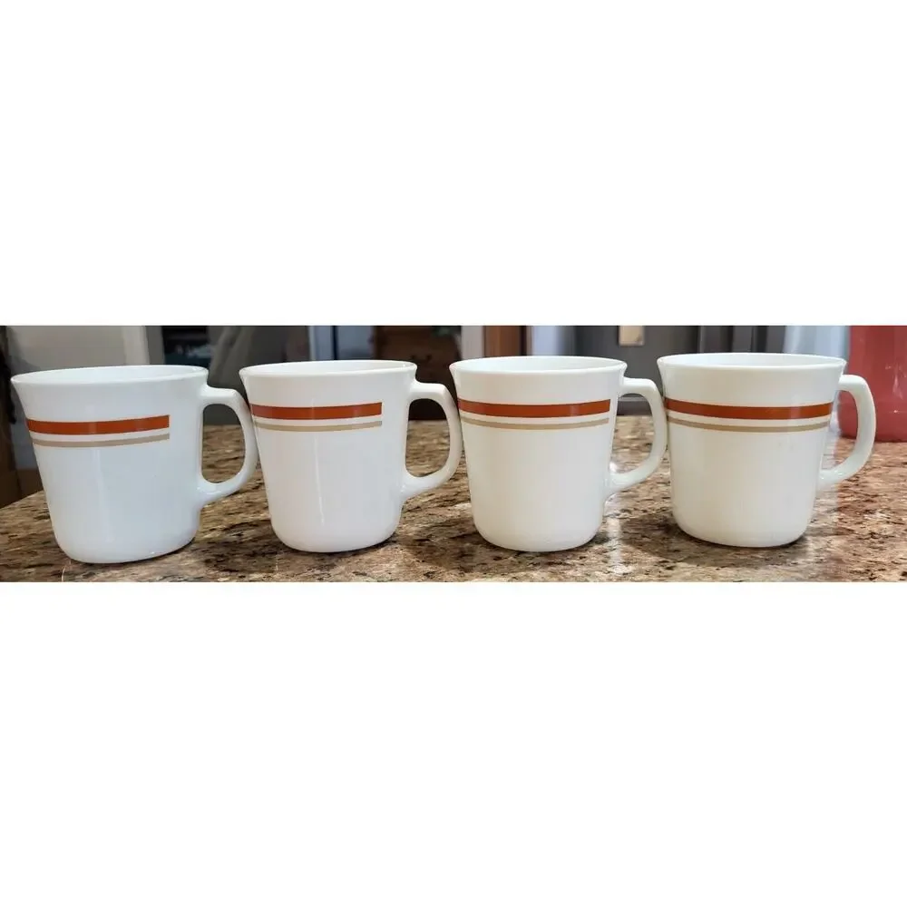 Corelle by Corning Cinnamon Or Chestnut Pattern (Set of 4) Mugs